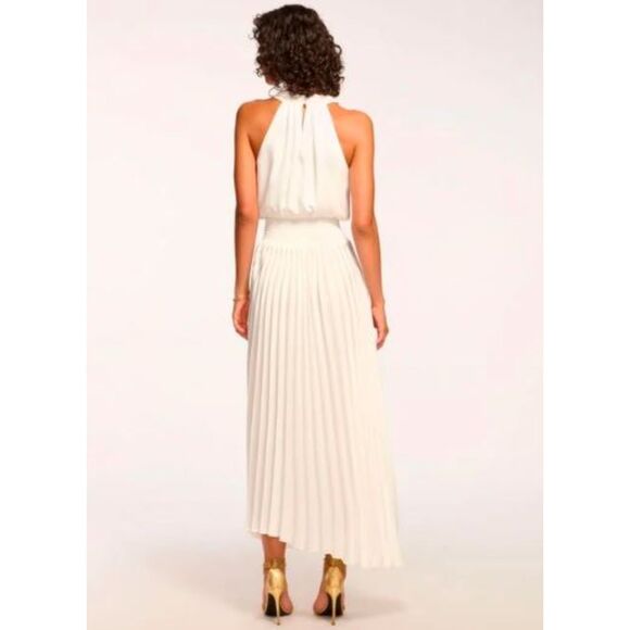 Ramy Brook Women's Arina Sleeveless Pleated Maxi Dress White Sz 0 NWT 645 - Picture 2 of 4